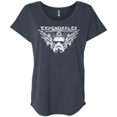 T-Shirts Vintage Navy / X-Small Expendable Troopers Triblend Dolman Sleeve