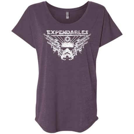 T-Shirts Vintage Purple / X-Small Expendable Troopers Triblend Dolman Sleeve