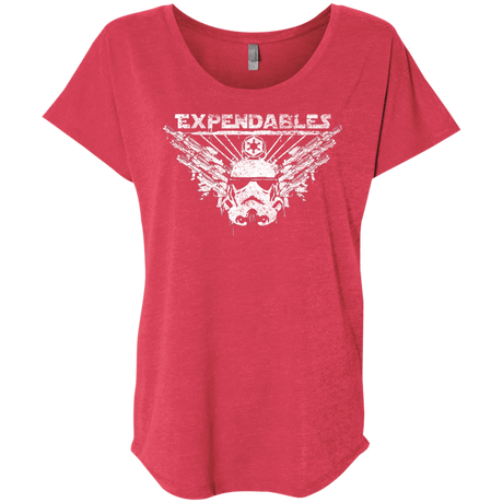 T-Shirts Vintage Red / X-Small Expendable Troopers Triblend Dolman Sleeve