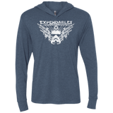 T-Shirts Indigo / X-Small Expendable Troopers Triblend Long Sleeve Hoodie Tee