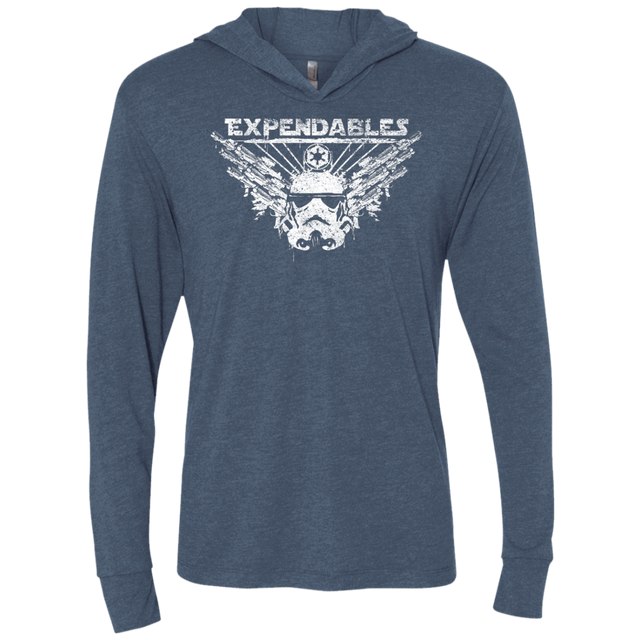 T-Shirts Indigo / X-Small Expendable Troopers Triblend Long Sleeve Hoodie Tee