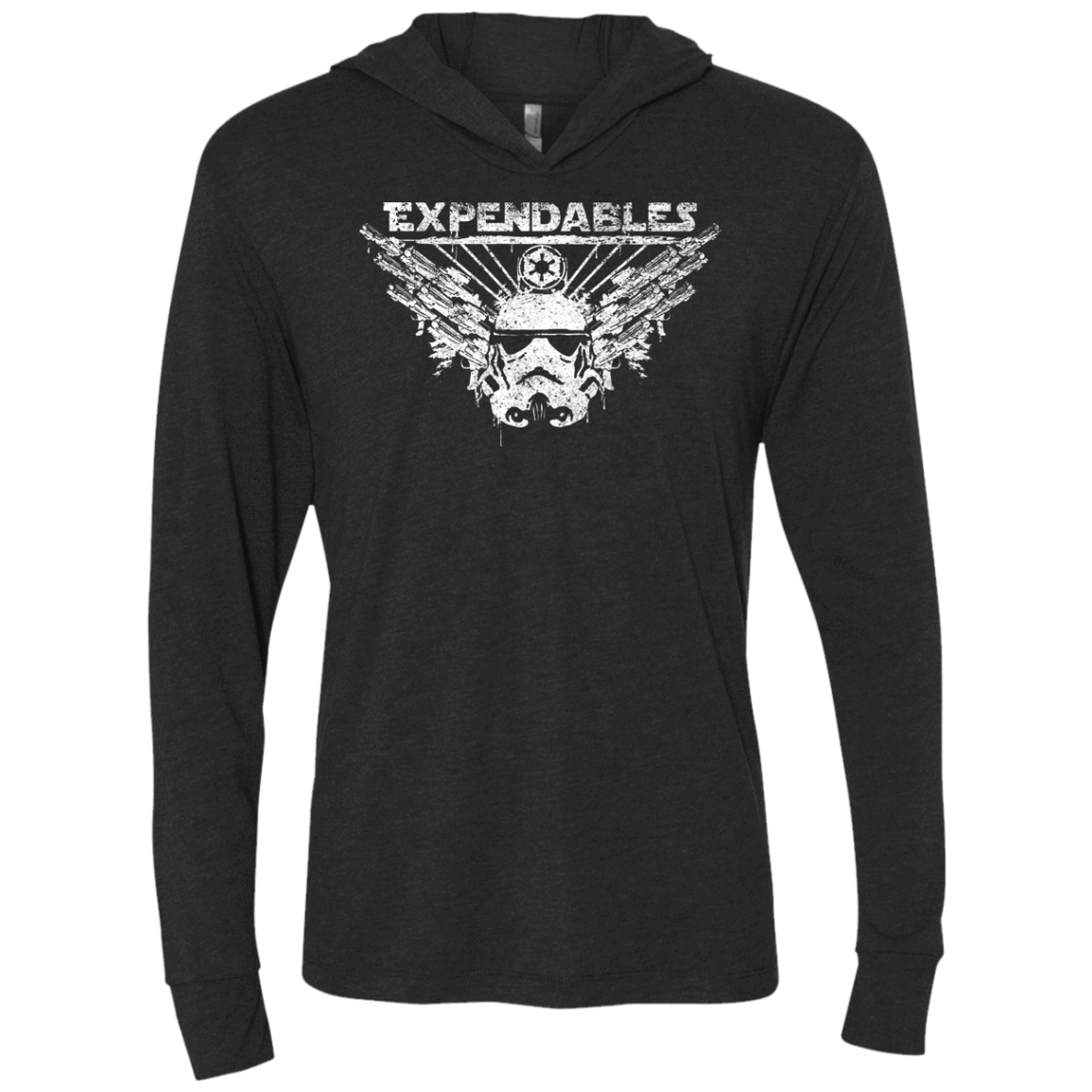 T-Shirts Vintage Black / X-Small Expendable Troopers Triblend Long Sleeve Hoodie Tee
