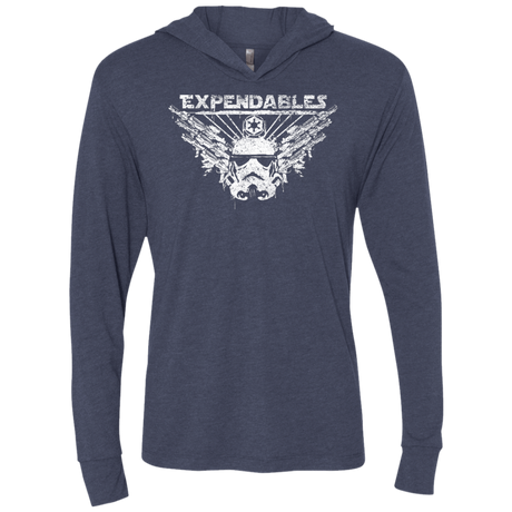 T-Shirts Vintage Navy / X-Small Expendable Troopers Triblend Long Sleeve Hoodie Tee