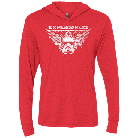 T-Shirts Vintage Red / X-Small Expendable Troopers Triblend Long Sleeve Hoodie Tee