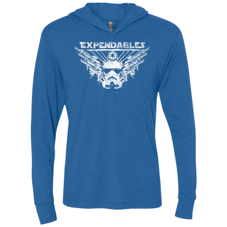 T-Shirts Vintage Royal / X-Small Expendable Troopers Triblend Long Sleeve Hoodie Tee