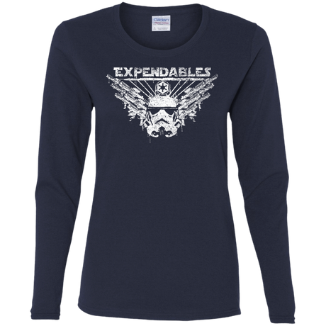 T-Shirts Navy / S Expendable Troopers Women's Long Sleeve T-Shirt