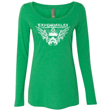 T-Shirts Envy / S Expendable Troopers Women's Triblend Long Sleeve Shirt