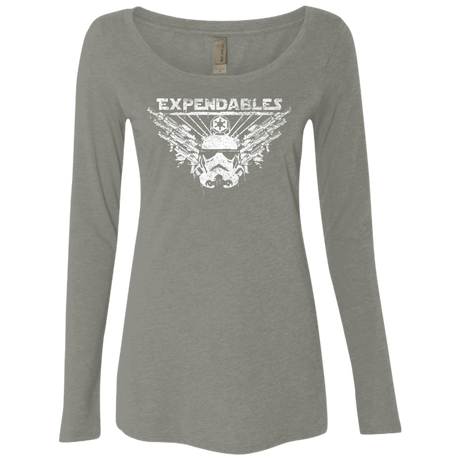T-Shirts Venetian Grey / S Expendable Troopers Women's Triblend Long Sleeve Shirt