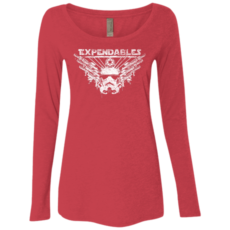 T-Shirts Vintage Red / S Expendable Troopers Women's Triblend Long Sleeve Shirt