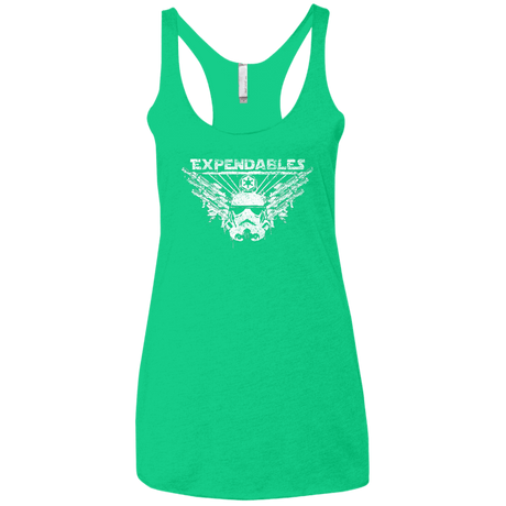 T-Shirts Envy / X-Small Expendable Troopers Women's Triblend Racerback Tank