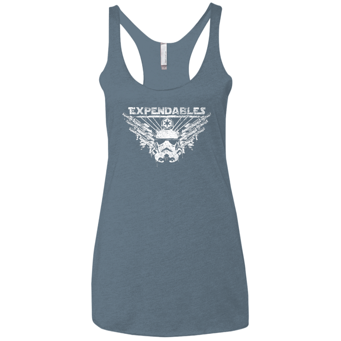 T-Shirts Indigo / X-Small Expendable Troopers Women's Triblend Racerback Tank