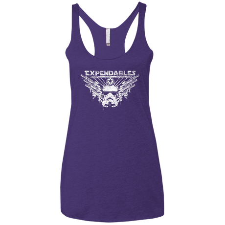 T-Shirts Purple Rush / X-Small Expendable Troopers Women's Triblend Racerback Tank