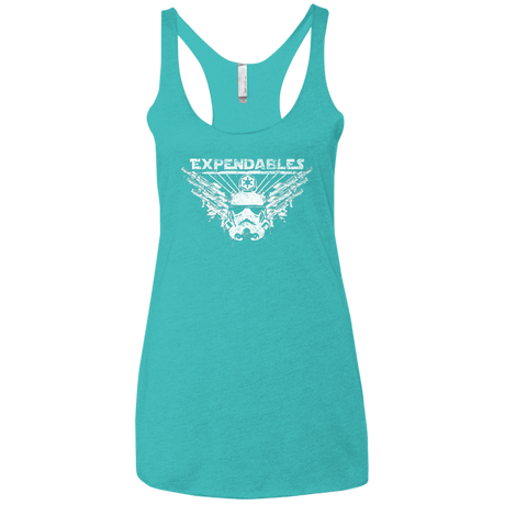 T-Shirts Tahiti Blue / X-Small Expendable Troopers Women's Triblend Racerback Tank