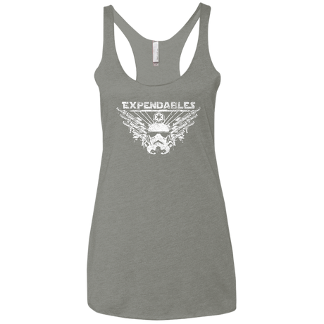 T-Shirts Venetian Grey / X-Small Expendable Troopers Women's Triblend Racerback Tank