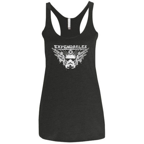 T-Shirts Vintage Black / X-Small Expendable Troopers Women's Triblend Racerback Tank