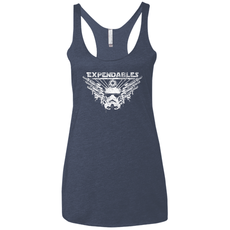 T-Shirts Vintage Navy / X-Small Expendable Troopers Women's Triblend Racerback Tank