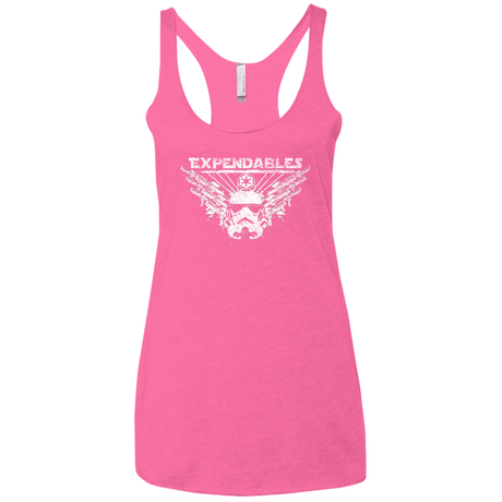 T-Shirts Vintage Pink / X-Small Expendable Troopers Women's Triblend Racerback Tank