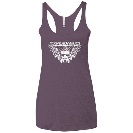 T-Shirts Vintage Purple / X-Small Expendable Troopers Women's Triblend Racerback Tank