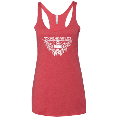 T-Shirts Vintage Red / X-Small Expendable Troopers Women's Triblend Racerback Tank