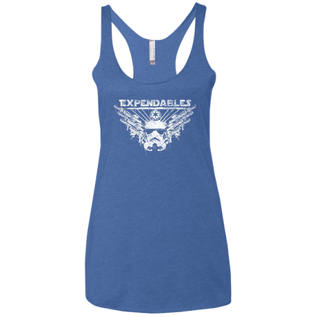 T-Shirts Vintage Royal / X-Small Expendable Troopers Women's Triblend Racerback Tank