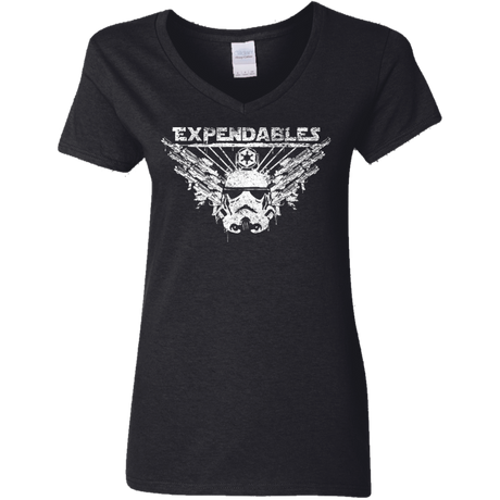 T-Shirts Black / S Expendable Troopers Women's V-Neck T-Shirt
