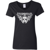 T-Shirts Black / S Expendable Troopers Women's V-Neck T-Shirt