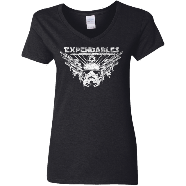 T-Shirts Black / S Expendable Troopers Women's V-Neck T-Shirt