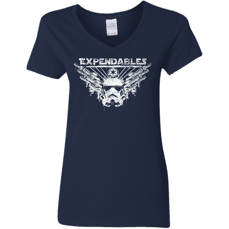 T-Shirts Navy / S Expendable Troopers Women's V-Neck T-Shirt