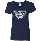 T-Shirts Navy / S Expendable Troopers Women's V-Neck T-Shirt