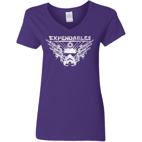 T-Shirts Purple / S Expendable Troopers Women's V-Neck T-Shirt