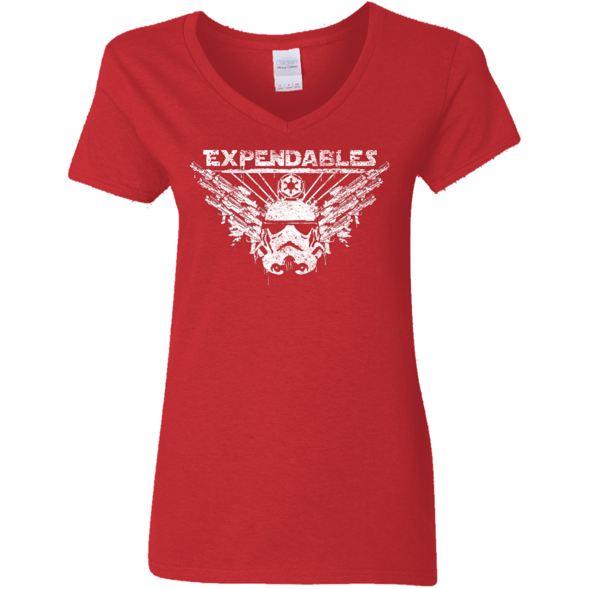 T-Shirts Red / S Expendable Troopers Women's V-Neck T-Shirt