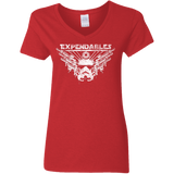 T-Shirts Red / S Expendable Troopers Women's V-Neck T-Shirt