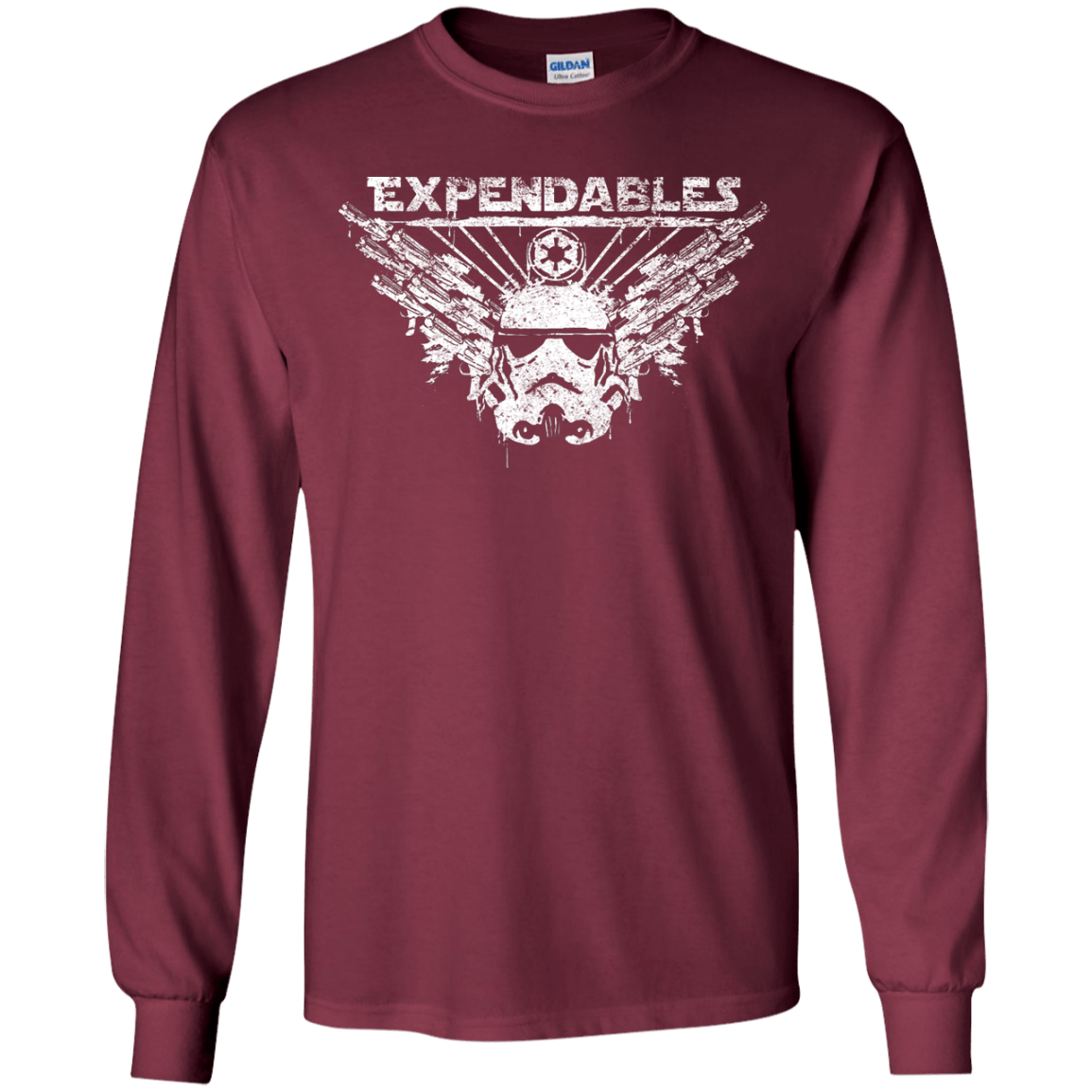 T-Shirts Maroon / YS Expendable Troopers Youth Long Sleeve T-Shirt