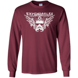 T-Shirts Maroon / YS Expendable Troopers Youth Long Sleeve T-Shirt