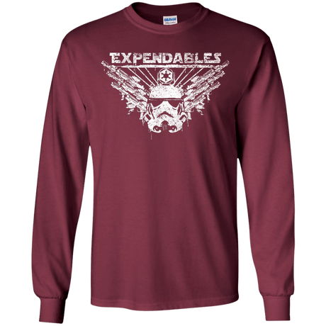 T-Shirts Maroon / YS Expendable Troopers Youth Long Sleeve T-Shirt