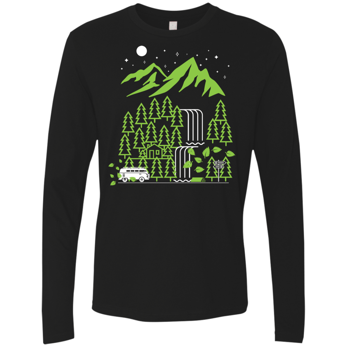 T-Shirts Black / S Explore More Men's Premium Long Sleeve