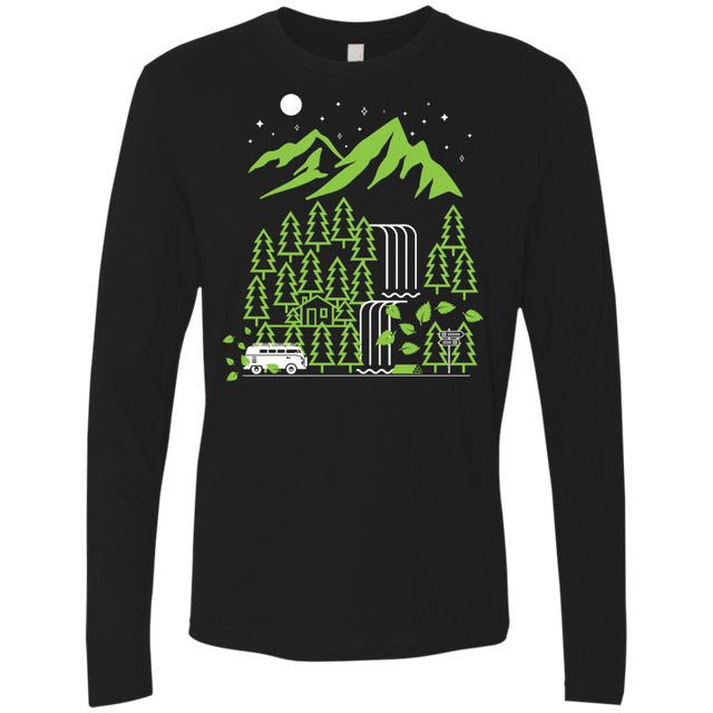 T-Shirts Black / S Explore More Men's Premium Long Sleeve