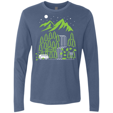 T-Shirts Indigo / S Explore More Men's Premium Long Sleeve