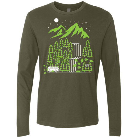 T-Shirts Military Green / S Explore More Men's Premium Long Sleeve