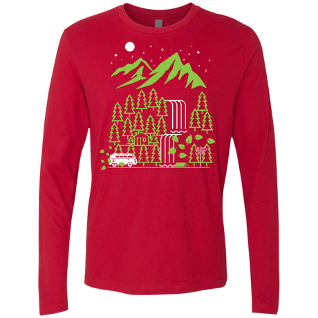 T-Shirts Red / S Explore More Men's Premium Long Sleeve