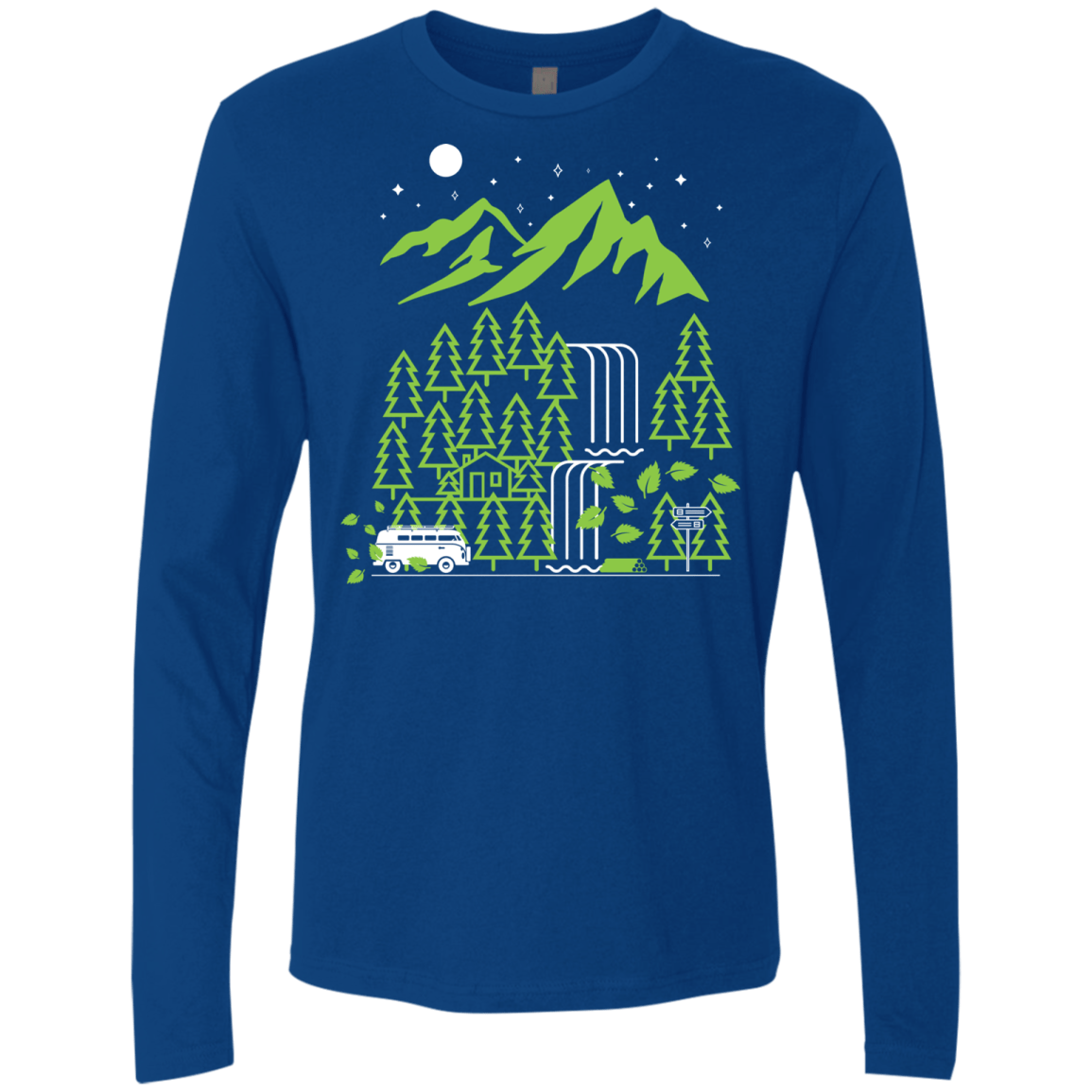 T-Shirts Royal / S Explore More Men's Premium Long Sleeve
