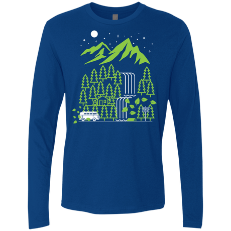 T-Shirts Royal / S Explore More Men's Premium Long Sleeve