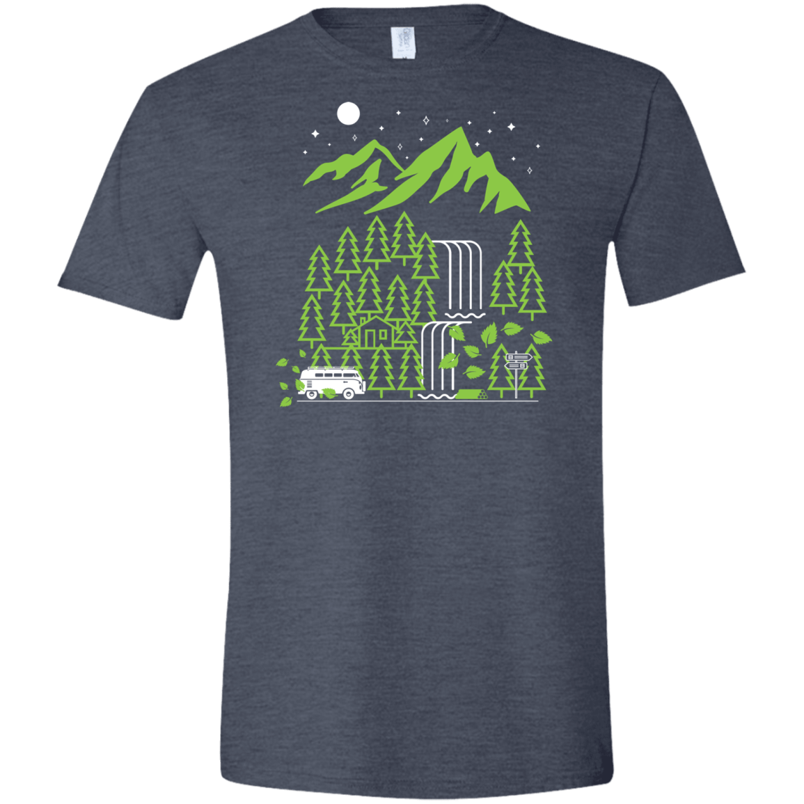 T-Shirts Heather Navy / S Explore More Men's Semi-Fitted Softstyle