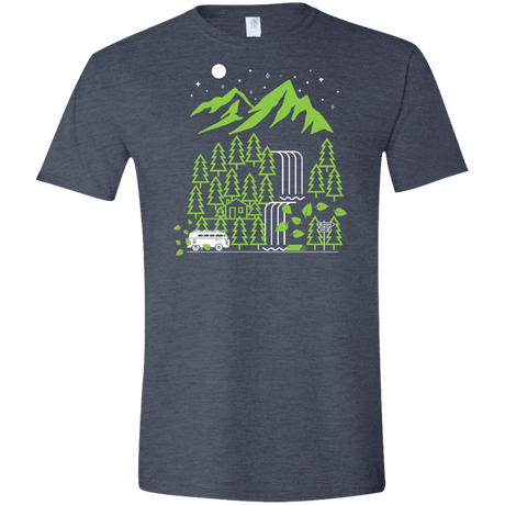 T-Shirts Heather Navy / S Explore More Men's Semi-Fitted Softstyle