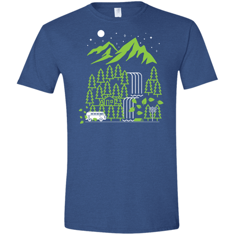 T-Shirts Heather Royal / X-Small Explore More Men's Semi-Fitted Softstyle