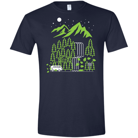 T-Shirts Navy / X-Small Explore More Men's Semi-Fitted Softstyle