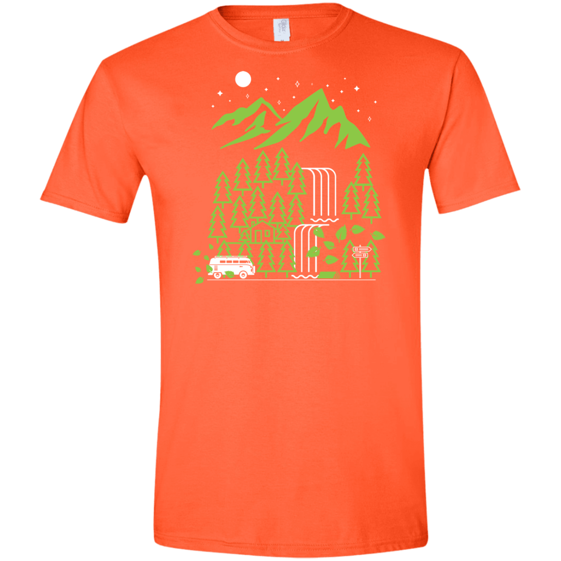 T-Shirts Orange / S Explore More Men's Semi-Fitted Softstyle