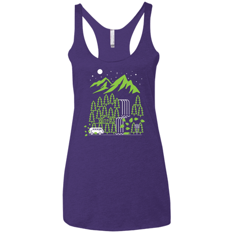 T-Shirts Purple Rush / X-Small Explore More Women's Triblend Racerback Tank