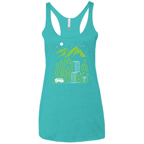 T-Shirts Tahiti Blue / X-Small Explore More Women's Triblend Racerback Tank
