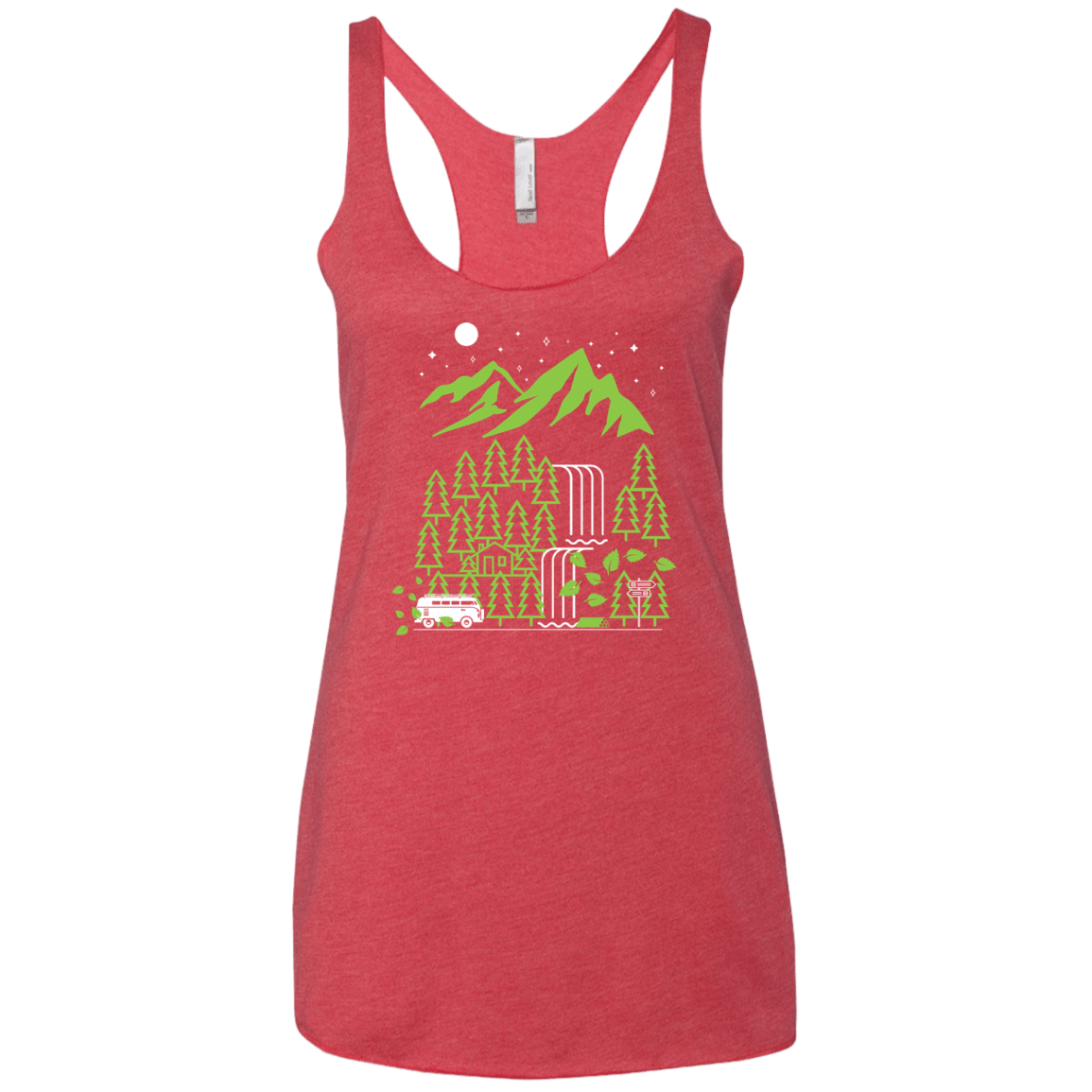 T-Shirts Vintage Red / X-Small Explore More Women's Triblend Racerback Tank